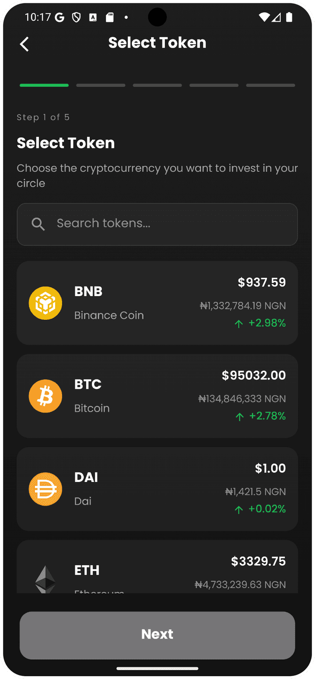 Select a Token illustration